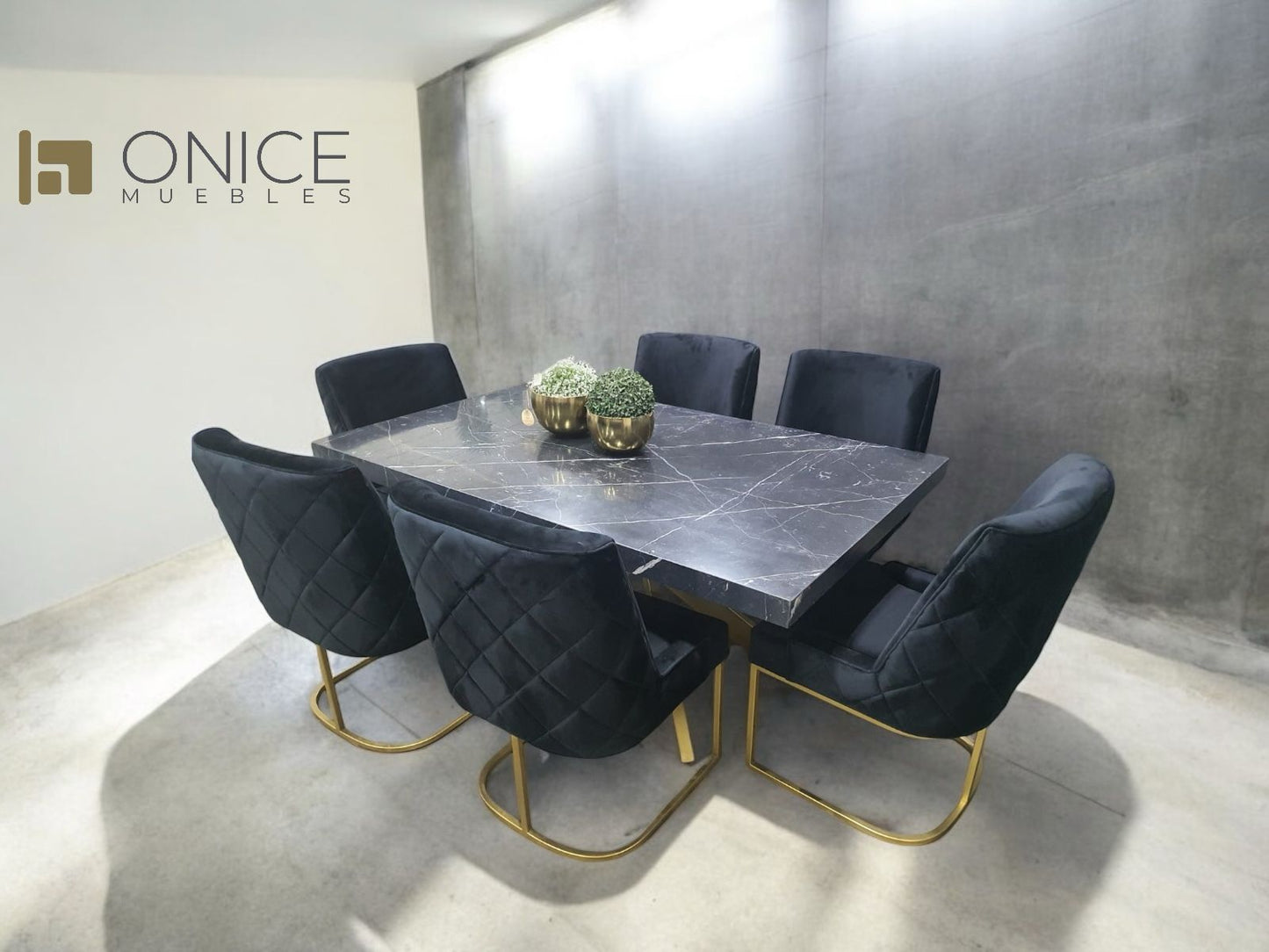 Comedor de Marmol Negro